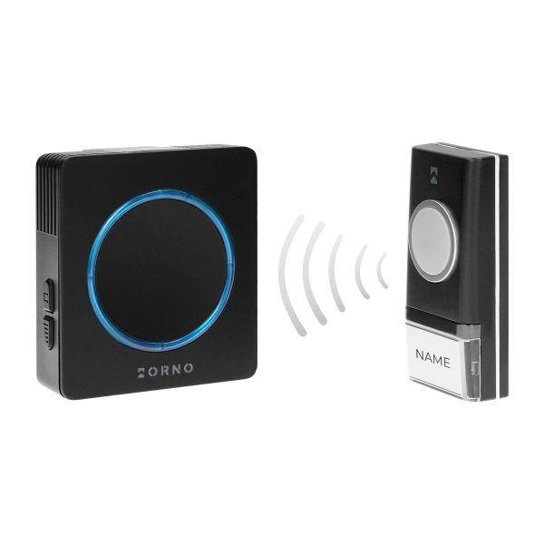 OPERA DC wireless, battery powered doorbell with learning system, 48 sounds, 100m